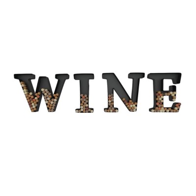 Hanssz Cheap  Wine Letter Hexagon Cork Holders Art Wall Decor Metal  All 4 Letters W I N E Gifts for Wine Lovers Manufacture