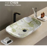 C1033 PATE marble bathroom sink manufacturer Onyx stone wash basin