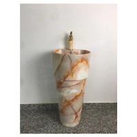 Free standing column ceramic wash basin